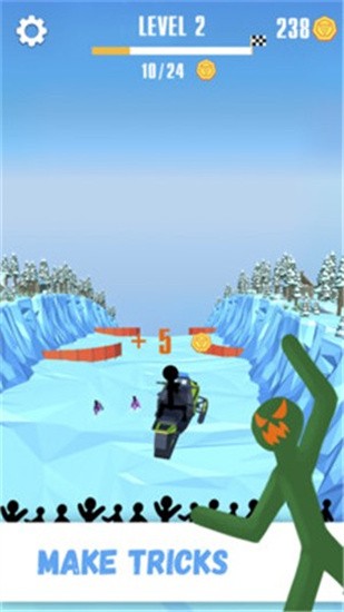 火柴人雪橇赛游戏